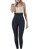 UnsichtBra Shapewear Damen Bauchweg Leggings | Figurformende Body Shaper Kompressionsleggins | Bauch Weg Shaping Leggins Hose Schwarz (sw_2400)(XL (48-54),Schwarz)