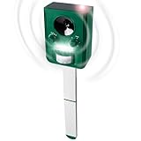 Gardigo Tiervertreiber Ultraschall Solar | Katzenschreck, Marderabwehr mit Blitzlicht | Multifrequenz Gerät, 5 Modi, 10 m Reichweite