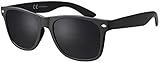 Sonnenbrille La Optica UV 400 CAT 3 Damen Herren Mafia Brille - Einzelpack Matt Schwarz (Gläser: Polarisiert Grau)