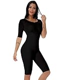 SHAPERIN Formender Body mit Bein Damen Bauch Weg Shapewear Bodysuit Arm Kompression Taillenformer Shaping Miederhose Push Up Body Ganzkörper Shaper Miederbody (Schwarz,S)