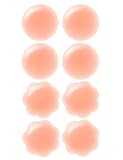 Arctic Penguin Nippel Abdeckungen Wiederverwendbar Nipple Cover Silikon Hautfarben für Frauen Gel Nippelpads Sexy Selbstklebend Nippelabdeckung Bikini Brustwarzenabdeckung (Runde-2 + Blütenblatt-2)