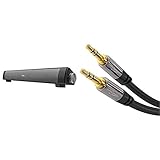 Trust Lino Kabellose Soundbar mit Bluetooth, Mikro-SD und verkabelten Eingängen & KabelDirekt - Aux Kabel, Audio & Klinkenkabel 3.5mm - 0,5m - schwarz