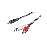 Goobay Audio/Video Kabel (3,5mm stereo Stecker auf 2x Cinchstecker), 3,0 Meter