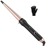 BESTOPE Lockenstab 13–25 mm Automatischer Lockenwickler 4 Temperaturstufen von 160° C-220° C PTC Schnellerwärmung Curling Iron für große Locken mit Auto Power Off Dual Voltage Heat Handschuh