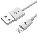 Rampow Lightning Kabel, iPhone Ladekabel - Apple MFi Zertifiziert - iPhone Kabel Kompatibel mit iPhone 12, iPhone 11, iPhone XS, iPhone XR, iPhone X, iPhone 8, iPhone 7, iPhone 6, iPad - iOS 14 - 2M Weiß