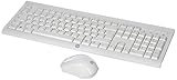 HP C2710 Bundle (M7P30AA) kabellose Tastatur und Maus (QWERTZ, 1.600 dpi, USB Dongle, 3 Tasten, Scrollrad) weiß