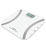 SALTER digitale Analysewaage, Elektronische Personenwaage Körperfettwaage mit Messung in 50g Schritten, sofortiges Ablesen von Gewicht, Körperfett, Körperwasser, Muskelmasse, BMI, BMR, Athletenmodus