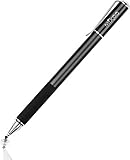 Mixoo Stift Präzision Disc Eingabestift Touchstift Stylus 2 in 1 Kapazitive Touchscreen Stift, kompatibel für Smartphones &Tablets (Schwarz)