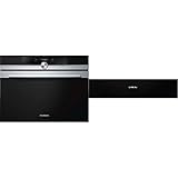 Siemens CF634AGS1 iQ700 Mikrowelle / 900 W / 36 L/TFT- Display & BI630ENS1 iQ700 Kochfeld/Zubehörschublade/Edelstahl