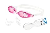 PI-PE Antifog Schwimmbrille für Kinder, Jugendliche und Erwachsene mit UV-Schutz, Ohrstöpseln und Wechsel-Nasenstegen - Unisex Antibeschlag Taucherbrille, schwarz zum Schwimmen