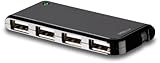 Speedlink Nobilé aktiver 4-fach USB Hub mit Netzteil (4 USB-Anschlüsse, für Mac und Windows, kompatibel mit USB 1.1/2.0/3.0), schwarz