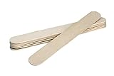 100 Holzspatel, 15x2cm, unsteril, Holzmundspatel zum Basteln, Waxing, DIY, Eisstiele, Rührstäbchen