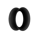 Treuheld® | 5mm Ohr Flesh Tunnel aus Silikon in schwarz | dünn | nickelfrei, hautfreundlich und antiallergen | weich, Soft und anschmiegsam