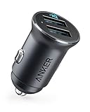 Anker Zigarettenanzünder USB Ladegerät Metall Mini Kfz Ladegerät PowerDrive 2 Alloy 24W 4.8A Duales USB Auto Ladegerät mit LED-Licht