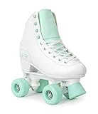 SFR Skates Figure Quad Skates Rollschuhe für Kinder, Jugend Unisex, Mehrfarbig (White/Green), 35,5