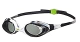 arena Kinder Unisex Training Wettkampf Schwimmbrille Spider Junior (UV-Schutz, Anti-Fog, Harte Gläser), schwarz (Black White-Clear), One Size