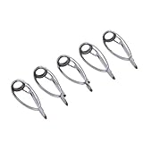 B Baosity 5 Pcs Angelrute Augen Edelstahl Ring Spinnrute Führungen Linie Ringe - Silber Größe 1