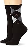 Tommy Hilfiger Damen Socken, 2er Pack, Schwarz (black 200), 39/42