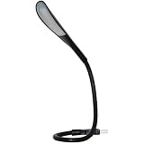 i2 Gear USB-Leselampe mit 14 LEDs dimmbar Berührungsschalter und Flexible Schwanenhals Schwarz