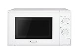 Panasonic NNN-K10JWMEPG Kompakte Mikrowelle 20 L (800 W, 2 Drehknöpfe, 1000 Watt, Glas-Drehteller 255 mm, 5 Leistungsstufen) weiß