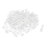 sourcing map 4.8mm Weiblich Flachstecker PVC Isoliert Hülse Hülle Klar 100 Stück DE de