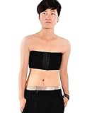 BaronHong Cosplay Frauen Trans Lesben Tomboy Gummiband Strapless Top Brust Binder Brust Wrap (schwarz, M)