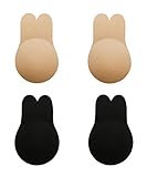 DODOING Nipple Cover, Silikon Nippelabdeckung, Brustwarzenabdeckung, Trägerloser Klebe-BHS, Push-up BH, Unsichtbar Selbstklebender BH, für Abendkleider, Ballkleider, Brautkleider