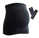 mama band Mamaband Schwangerschafts Set Bauchband & Hosenbunderweiterung Shirtverlängerung & elastische Hosen, M, Schwarz