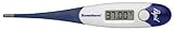 Domotherm Rapid - digitales Fieberthermometer mit 2 Nachkommastellen, Messwertspeicher, flexible Spitze, Baby Kinder geeignet