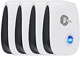 CLAYCU Umweltfreundliche Schädlingsbekämpfung | Pest Repeller | Ultraschall Moskito Mörder |Schnappverbinder| Fliegenstecker (4er Set)
