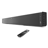 LONPOO 60W Soundbar HDMI ARC mit Stereo-Bass-Sound TV-Lautsprecher für Fernseher (Bluetooth, optischem/ Cinch / Aux-Kabel Audioeingang, Fernbedienung, Wandhalterung) -Schwarz