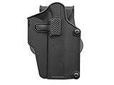 BEGADI Airsoft 'Multi Fit' Hartschalen - Holster mit Paddle, für viele Softair Pistolen, schwarz