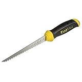 Stanley Stichsäge FatMax, starkes, langlebiges Blatt mit Jet-Cut-Verzahnung (geschärfte Spitze, ergonomischer Handgriff, Polster am Griffende, Tasche mit Gürtellasche, 355 mm) STA720556