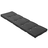 Deuba Bankauflage Wasserabweisend 3er Auflage 145cm Sitzkissen Sitzauflage Sitzpolster Bankpolster Auflage Anthrazit