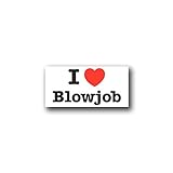 Aufkleber/Sticker I Love Blowjob Love Liebe Herz Sex Fun Humor 14x7cm A921