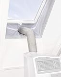 Sichler Haushaltsgeräte Klimaanlage Fensterkit: Abluft-Dachfensterabdichtung für mobile Klimageräte, Montage-Klettband (Fensterdichtung Klimaanlage)