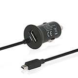 Wicked Chili 2in1 KFZ TMC Ladegerät kompatibel mit Navigon 92, 72, 42, 40, 20, 6310, 7310, 7210, 6350, 4310, 4350, 2410, 2310, 2210, 2110, 2150 + USB Port für Handy & Tablet (140cm, 2400mA)