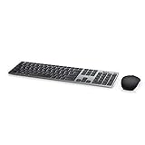 DELL 580-AFQE RF Wireless + Bluetooth QWERTY US International Schwarz - Tastaturen (Kabellos, RF Wireless + Bluetooth, Membran-Schlüsselschalter, QWERTY, Schwarz, Maus enthalten)