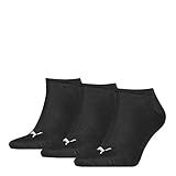 Puma Damen Sneaker Plain 3p Sportsocken, Schwarz (Black 200), 35/38 (Herstellergröße: 035)