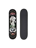 AREA Komplett Skateboard für Einsteiger, 8 inch mit Aluminium Truck und ABEC 5 Kugellager (TYB Black)