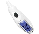 Salter Digitales Medizinisches Ohrthermometer mit Jumbo-Display - Hochpräzise Messwerte für Erwachsene und Babys - Sofortige Messung, wasserdichte Sonde, Fieberalarm, 10 Speicher, einfache Bedienung