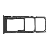 jbTec Dual SIM-Tray/SD-Card Karten-Halter passend für Samsung Galaxy A10 / A20 / A30 - Slot Schlitten Kartenhalter Karte Rahmen Simkarten Handy, Farbe:Schwarz