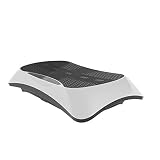 vitality4life VibroSlim 4D Vibrationsplatte Massgegerät Vibrationstraining - 7 Kombinationen + Massage, Widerstandbänder, Bluetooth, Armbandsteuerung (Weiß)