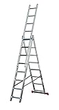 Krause Corda Alu VielzweckLeiter Treppenleiter 3x8 Sprossen Stehleiter