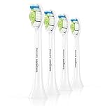 Philips Sonicare Ersatzbürsten Original DiamondClean HX6064/31 für 100% weißere Zähne – Passen auf jede Philips Sonicare Zahnbürste mit Aufsteck-System – 4er Pack, Standard, Weiß
