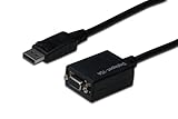 DIGITUS DisplayPort Kabel (0,2m, DP-HD15, Stecker/Buchse, m/Verriegelung, DP 1.2 kompatibel, UL)