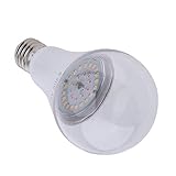 MagiDeal Pflanzenlampe LED Wachstumslampe Pflanzenleuchte Pflanzenlicht kompatibel mit Standard E27 Buchsen, 12W / 15W, Rot/Warmweiß - Warmes Weiß_15W