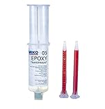 Miko® 2K Epoxidharz Klebstoff 5 Minuten 25 ml inkl. 2 Tüllen für Metall Beton Holz Glas Kunststoff Keramik Graphit PU