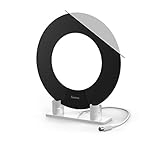 Hama Zimmerantenne für Fernseher und Radio (DVB Zimmerantenne und DAB Zimmerantenne, digitale Innenantenne mit Verstärker, für DAB, DAB+, DVB-T, DVB-T2, HDTV, UKW, Koax Kabel 2 m) weiß