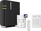 Blaupunkt Q-Pro6600 Smarthome Funk-Alarmanlage, Starter Set mit integrierter Sirene, Funk-Bedienteil für den Eingangsbereich, Tür-/Fenstersensor und „tierimmunen“ Bewegungsmelder mit Fotoüberwachung
